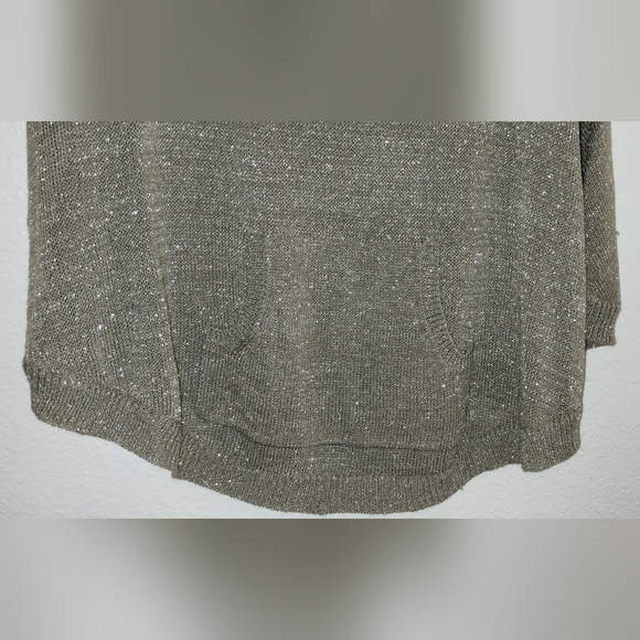 CUTE SWEATER-TYPE TOP ~ SIZE SMALL ~ BROWN WITH GOLD FLECKS ~ LIGHTWEIGHT FABRIC - Picture 5 of 8